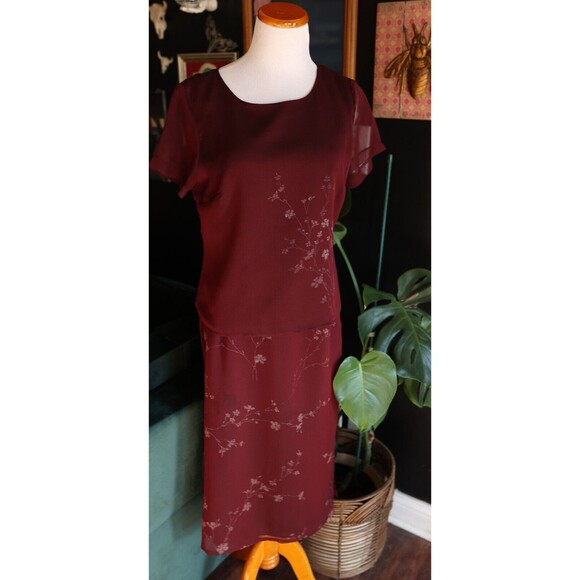 Vintage 90s Norton McNaughton Whimsigoth 2 Piece Midi Skirt & Shirt Set Size PS - Picture 1 of 16